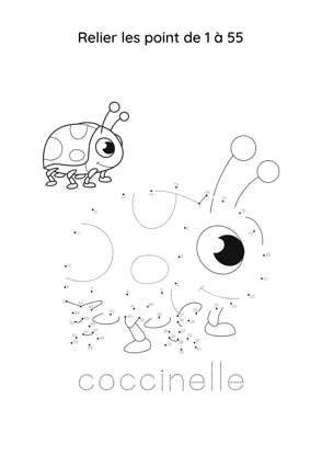 point à relie coccinelle