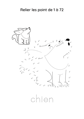 point à relier chien