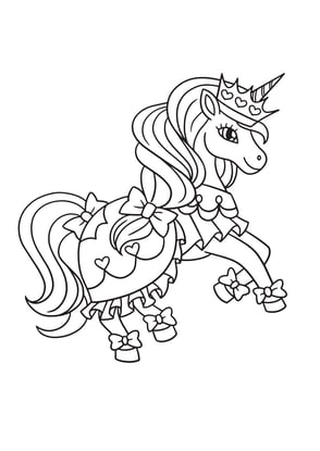 coloriage cheval de princesse