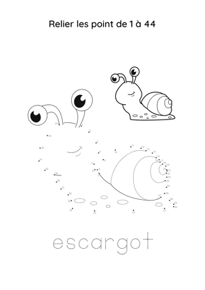 point à relier escargot