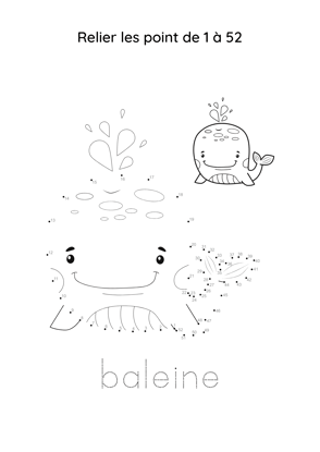 point à relier baleine