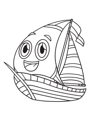coloriage voilier