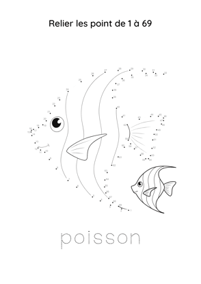 point à relier poisson