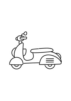 coloriage scooter