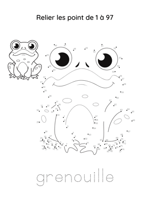 point à relier grenouille