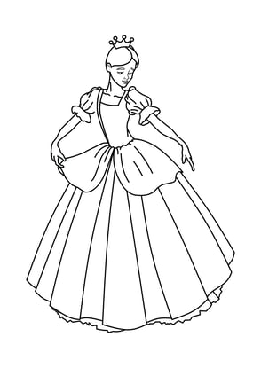 coloriage princesse gracieuse