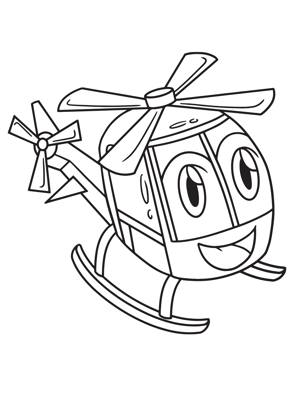 coloriage élicoptère