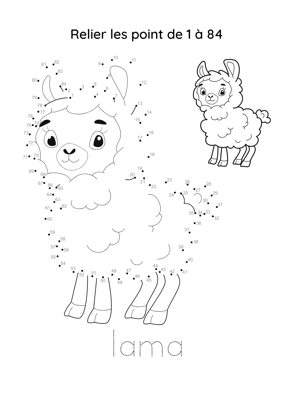 point à relier lama 