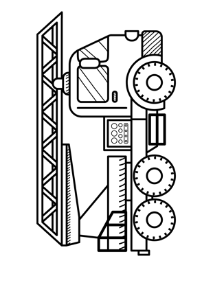 coloriage camion élévateur