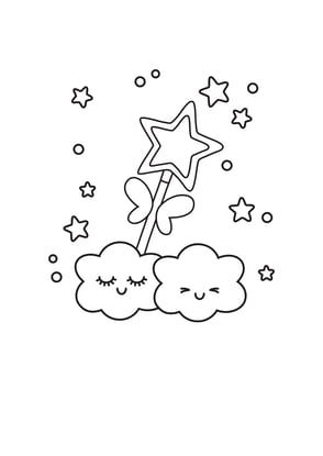 coloriage baguette magique