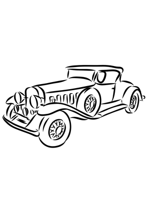 coloriage voiture ancienne
