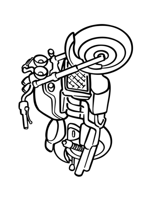 coloriage moto