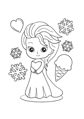 coloriage princesse des glaces