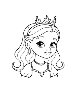 coloriage princesse avec couronne