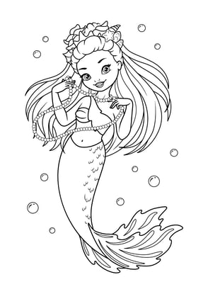 coloriage sirène