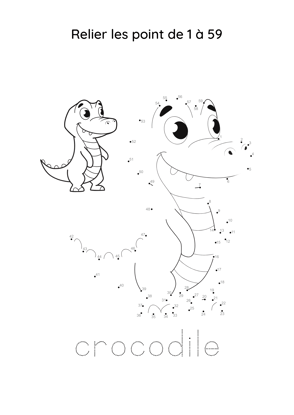 point à relier crocodile