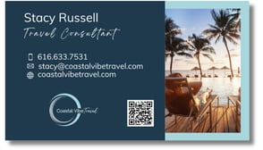 Stacy Russell Front Business Card - Coastal Vibe Travel