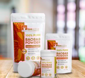 a bag of BaoActive Baobab Powder a South African Superfood
