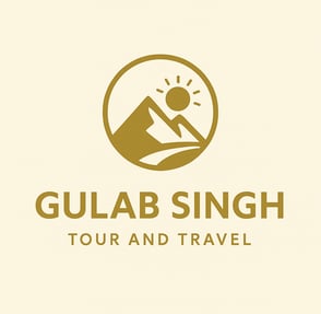 a logo for gulab singh tour and travel company