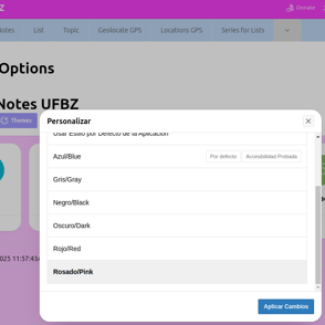 Customizing Notes UFBZ PWA App Themes