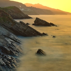 Atardecer en la costa