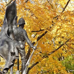 Monument des Boers, arbres automnal