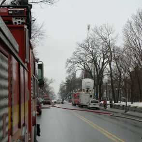 Incendie du Manèege., antenne.