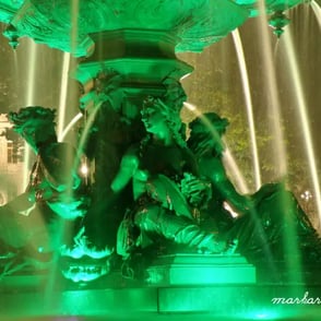 Fontaine de Tourny, Québec. couleur verte.