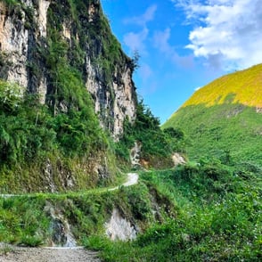 Small road Lai Chau North Vietnam