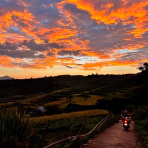 Sunset Lai Chau North Vietnam