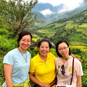 Friends lai Chau rice terraces North Vietnam