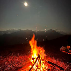 Fire Camping Lai Chau North Vietnam