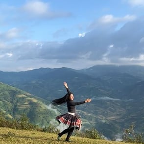 Ethnic minority dancing lai Chau North Vietnam