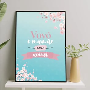 Quadro Personalizado com fotos para presente de dia dos avós Vovó Vovô Decoração Avó Avô com frase Quadro decorativo