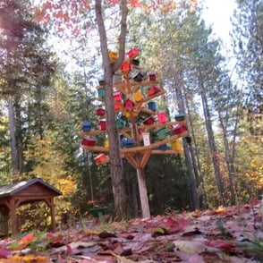 La Tuque, cabane oiseaux, automne