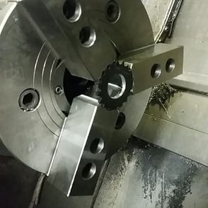 Sprocket machined the hole diameter