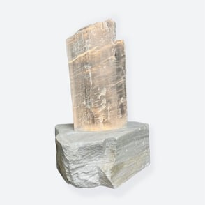 Mexican Selenite Lamp on a Canadian Jade Base