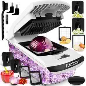 Fullstar Vegetable Chopper and Spiralizer - Food Chopper with Container, Fruit Slicer, Kitchen Gadge