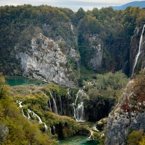 Plitvice Lakes National Park, spectacular waterfalls, lakes and diverse flora and fauna
