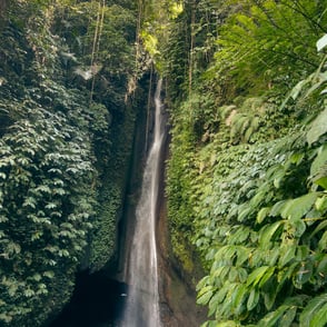 Leke Leke Waterfall, Lush green scenery in Bali, Indonesia