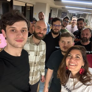 selfie with the group of devs from Iasi Event