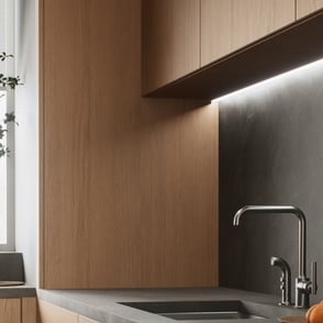 Cocina compacta reformada por Reformistas Valencia con muebles a medida