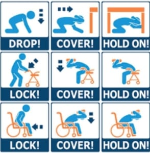 Drop, Cover and Hold On - Do This During An Earthquake