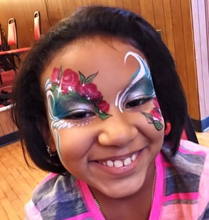 Rose Mask Eye Design Face Painting