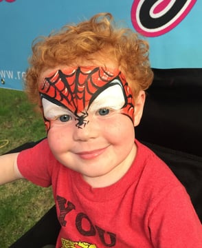 Spider Man Face Painting at the Las Vegas Park