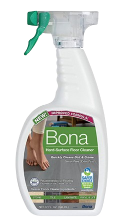 a bottle of bona bona bona cleaner