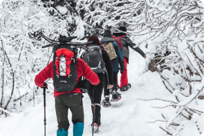 Hiking in winter