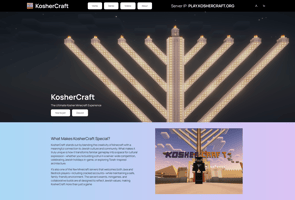 Website Design for the Minecraft Server KosherCraft informative and looks good