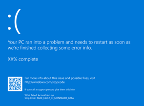Blue screen