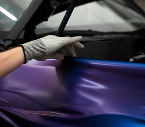 color change wrap being applied